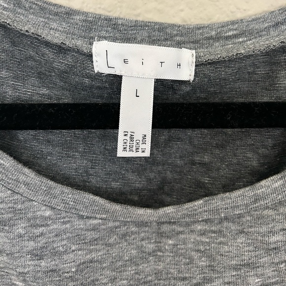 LEITH long sleeve dress in heather grey - size Large - Picture 3 of 4